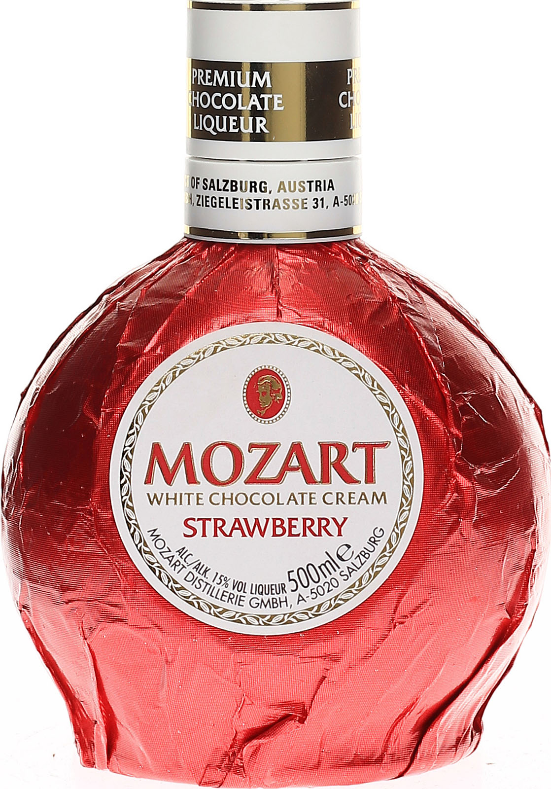 Mozart White Chocolate Strawberry Cream 0,5 Liter 15 % Vol.